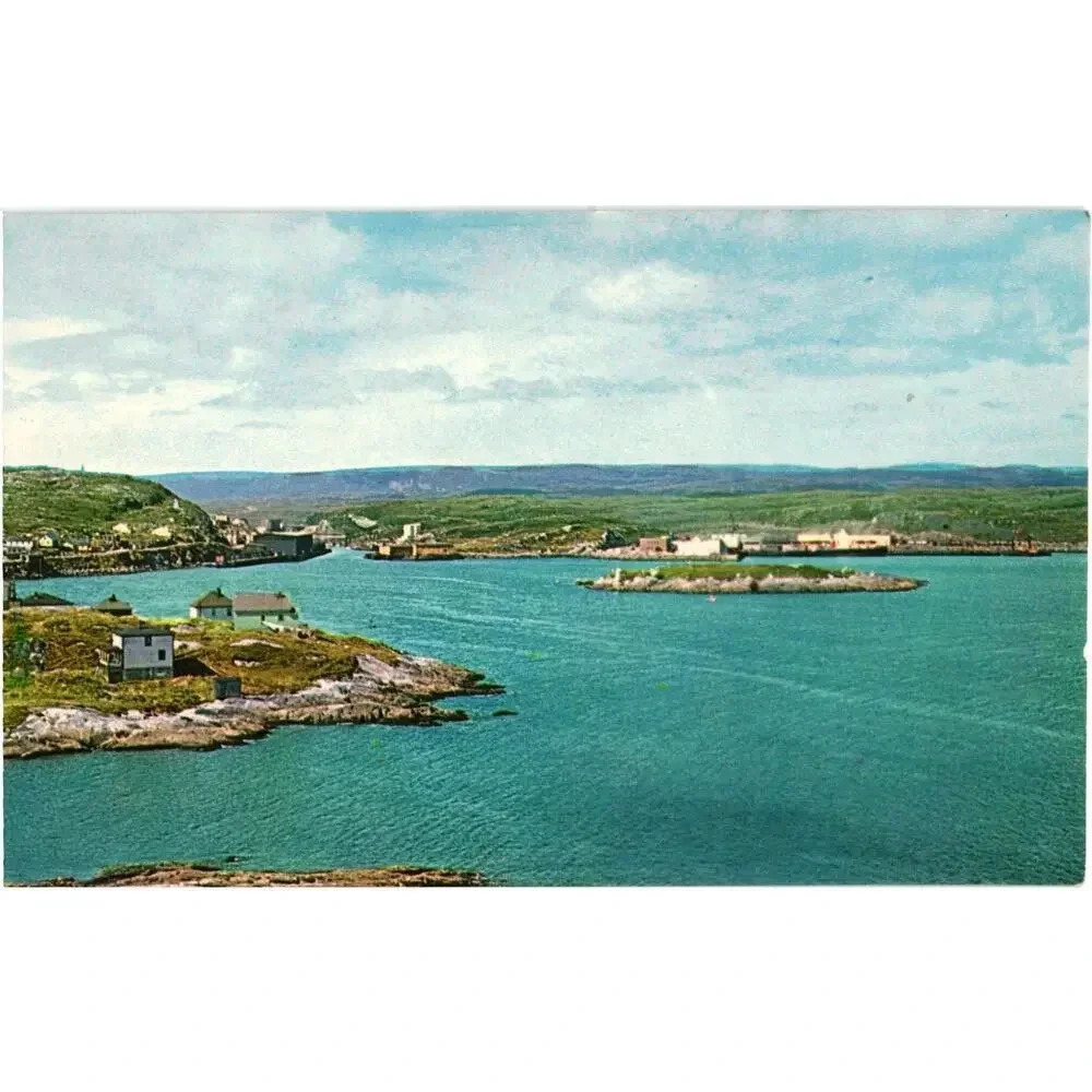 Port Aux Basques Newfoundland Terminal Railroad & Ferry Service Canada Postcard